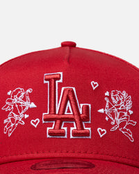 New Era Los Angeles Dodgers 'Valentines Day' 9FORTY A-Frame Snapback Dark Red
