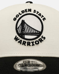 New Era Golden State Warriors 'Easy Chrome Black' 9FORTY A-Frame Snapback Chrome/Black