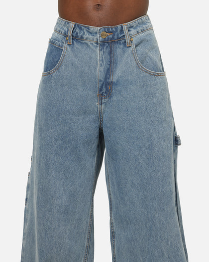 Carre Baggy Carpenter Jeans Mid Blue Denim
