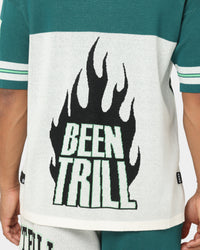 BEENTRILL Numerals Football Jersey Cream/Green