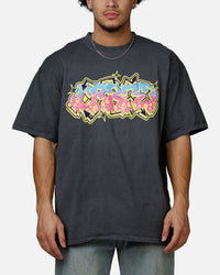 Carre Vandalize Drop T-Shirt Washed Charcoal