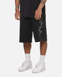 Saint Morta La Familia Baggy Sweat Shorts Washed Black