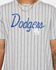 New Era Los Angeles Dodgers Pinstripe T-Shirt Grey