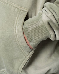 MNML Faded Basic Zip Up Hoodie Washed Olive