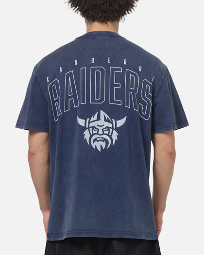Bleacher Athletic Canberra Raiders NRL Attrition Washed T-Shirt Blue