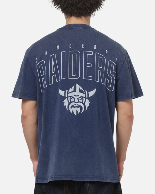 Bleacher Athletic Canberra Raiders NRL Attrition Washed T-Shirt Blue