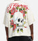 Ed Hardy Rose Skull Oversized Print T-Shirt Off White