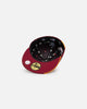 New Era Atlanta Braves 'Maroon Patchwork Corduroy' 59FIFTY Fitted Maroon/Yellow