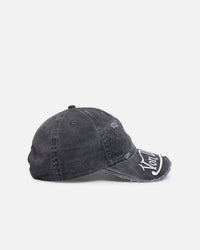 Von Dutch Big Distressed Dad Strapback Washed Black