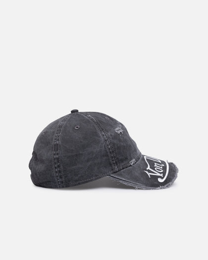 Von Dutch Big Distressed Dad Strapback Washed Black