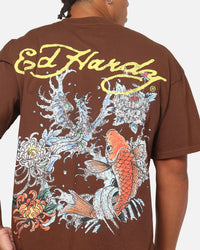 Ed Hardy Koi T-Shirt Brown