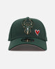 New Era Milwaukee Bucks 'Team Color Hearts' 9FORTY A-Frame Snapback Official Team Color
