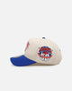 Mitchell & Ness New York Knicks 'Pink Team Logo' Pro Pinch Snapback Off White