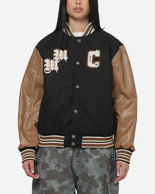Carre x Disney M&F Varsity Jacket Washed Black