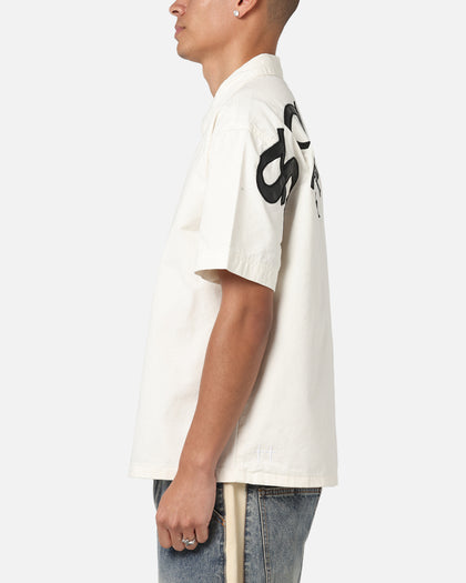 Saint Morta Gothic Noir Button Up Shirt White/Black