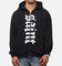 Saint Morta Gothic Distressed Zip Hoodie Black