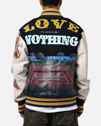 Lifted Anchors "Kournikova" Varsity Tennis Jacket Deep Navy