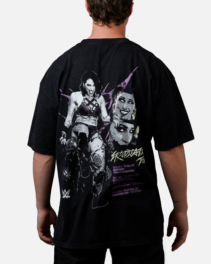 73Studio X WWE Wrestlemania 42 Rhea Ripley T-Shirt Black Acidwash