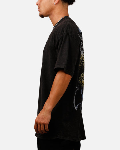 Culture Kings Snake Eyes T-Shirt Black Acidwash