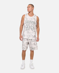 Mitchell & Ness Los Angeles Lakers Shaquille O'Neal #34 Snow Camo Energy Swingman Jersey Vintage White