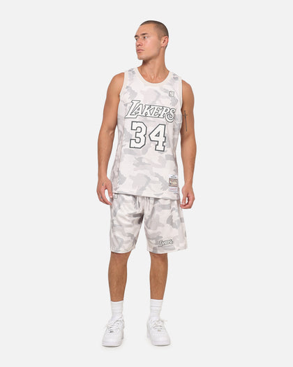 Mitchell & Ness Los Angeles Lakers Shaquille O'Neal #34 Snow Camo Energy Swingman Jersey Vintage White