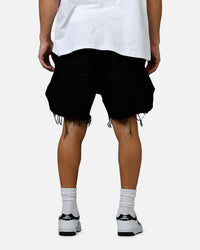 MNML Roughed Pocket Cargo Shorts Black
