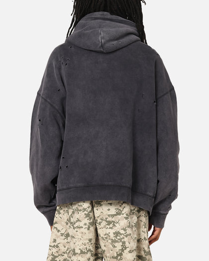 Mitchell & Ness Los Angeles Lakers Distressed Rhinestone Logo Hoodie Faded Black