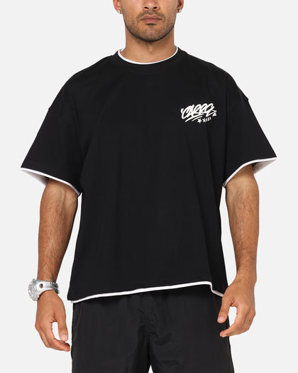 Carre Motion Layered T-Shirt Black/White