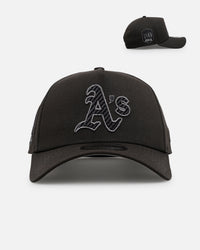 New Era Oakland Athletics 'Carbon Weave' 9FORTY A-Frame Snapback Black