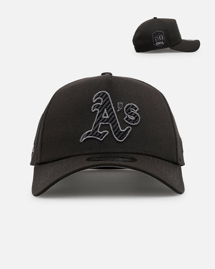 New Era Oakland Athletics 'Carbon Weave' 9FORTY A-Frame Snapback Black