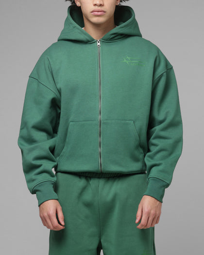 Loiter Ultra Hybrid Zip Hoodie Green