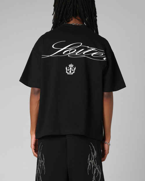 Loiter Drop Out Vintage T-Shirt Black