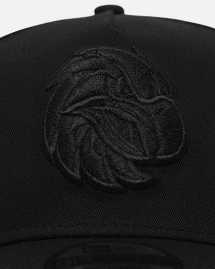 New Era Manly Warringah Sea Eagles 'Black On Black' 9FORTY A-Frame Snapback Black