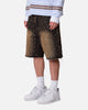 MNML Baggy Stud Denim Shorts Black