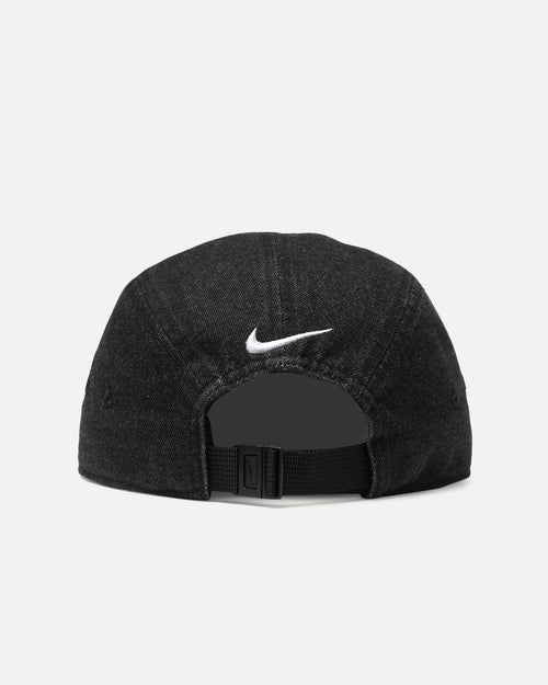 Nike Fly Unstructured Denim Strapback Cap Black/Black/White