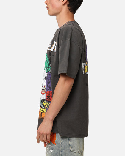 73Studio X DC Batman The Joker Vote For Me Heavyweight T-Shirt Black Wash