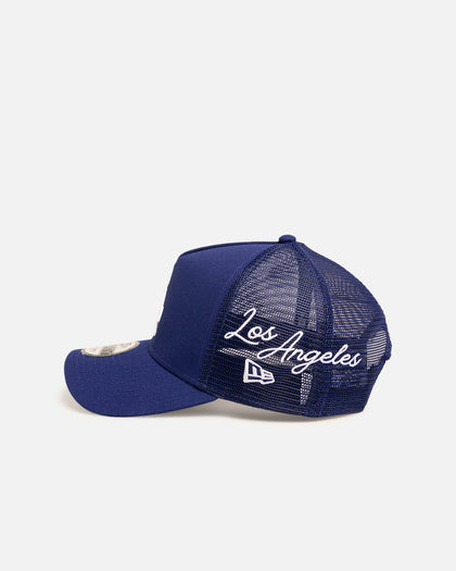 New Era Los Angeles Dodgers 9FORTY A-Frame Trucker Snapback Dark Blue