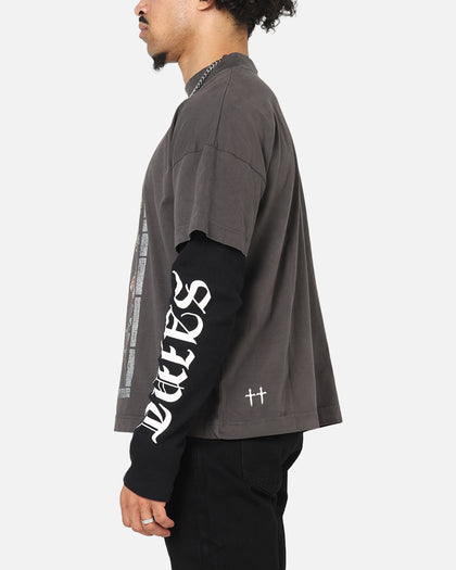 Saint Morta Kingdomcome Long Sleeve T-Shirt Washed Charcoal