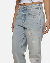 Represent Painted Denim Jeans Coastal Blue
