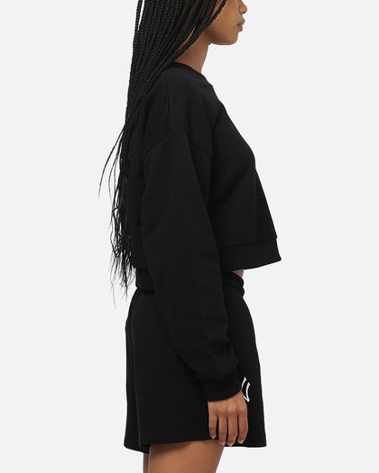 New Era Women's New York Yankees Crop Crewneck Black