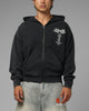 Loiter Waffle Zip Hoodie Black