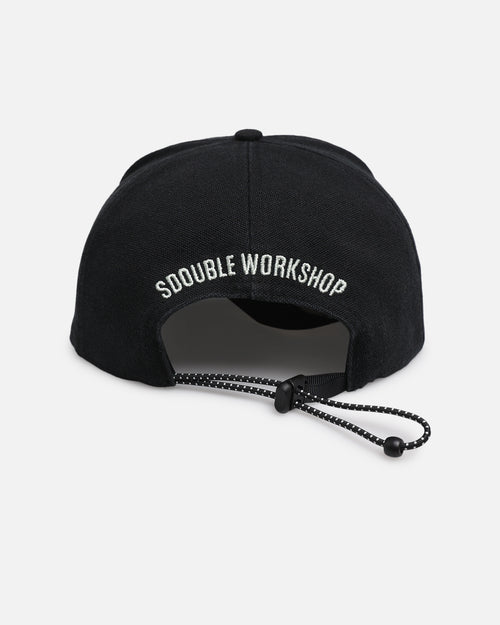 S Double Canvas Cap Black