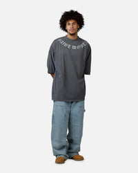 Saint Morta Barbaric Mock Neck T-Shirt Washed Charcoal