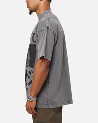 The Anti Order Genuine Fake Mock Neck T-Shirt Washed Charcoal