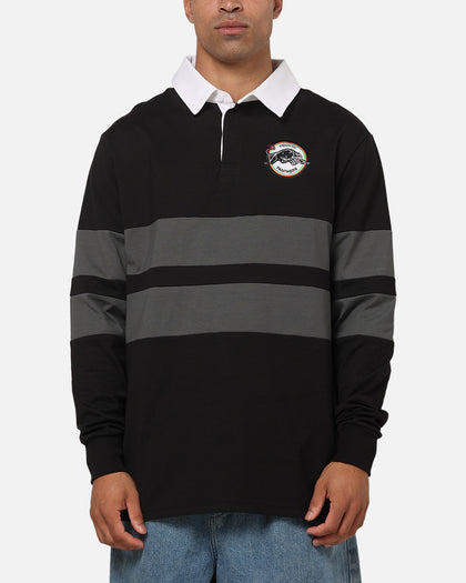 Bleacher Athletic Penrith Panthers NRL Legacy Rugby Polo Shirt Black