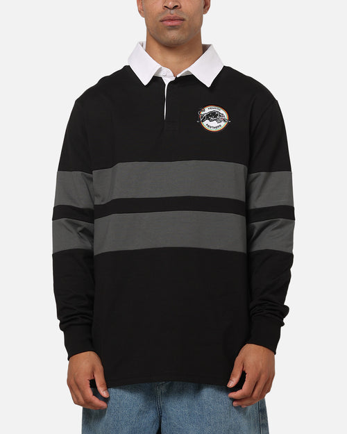 Bleacher Athletic Penrith Panthers NRL Legacy Rugby Polo Shirt Black