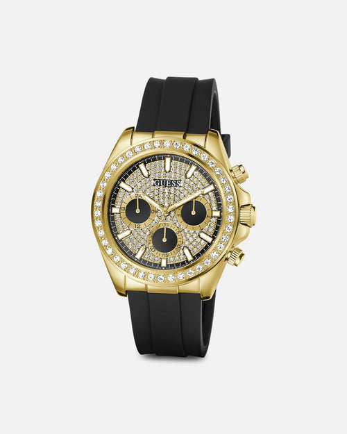 Guess Mainline Victor Crystal Bracelet Watch Gold/Black