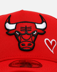 New Era Chicago Bulls 'Team Color Hearts' 9FORTY A-Frame Snapback Official Team Color