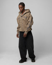 Loiter Solar Zip Hoodie Brown