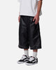 MNML Ultra Baggy Stud Leather Shorts Black